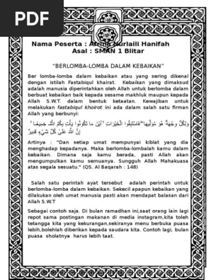 Kumpulan Teks Pidato Tentang Berlomba Lomba Dalam Kebaikan Kumpulan Referensi Teks Pidato