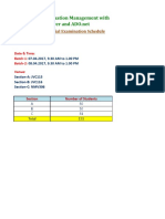 Elective-3: Information Management With: Elective-3 Remedial Examination Schedule