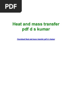 Heat and Mass Transfer PDF D S Kumar