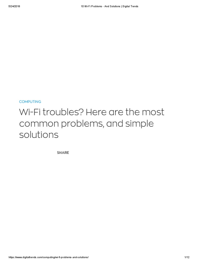 Wifi Troubleshoot PDF Wi Fi Wireless Access Point