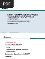 Eigrp For Managed Services Technology Deployment: Sangita Pandya Internet Technologies Division December 2004