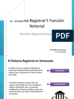 El Sistema Registral Y Función Notarial