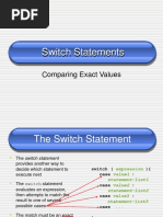 Switch Statements: Comparing Exact Values