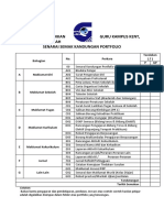 Institut Pendidikan Guru Kampus Kent, Tuaran Sabah Senarai Semak Kandungan Portfolio