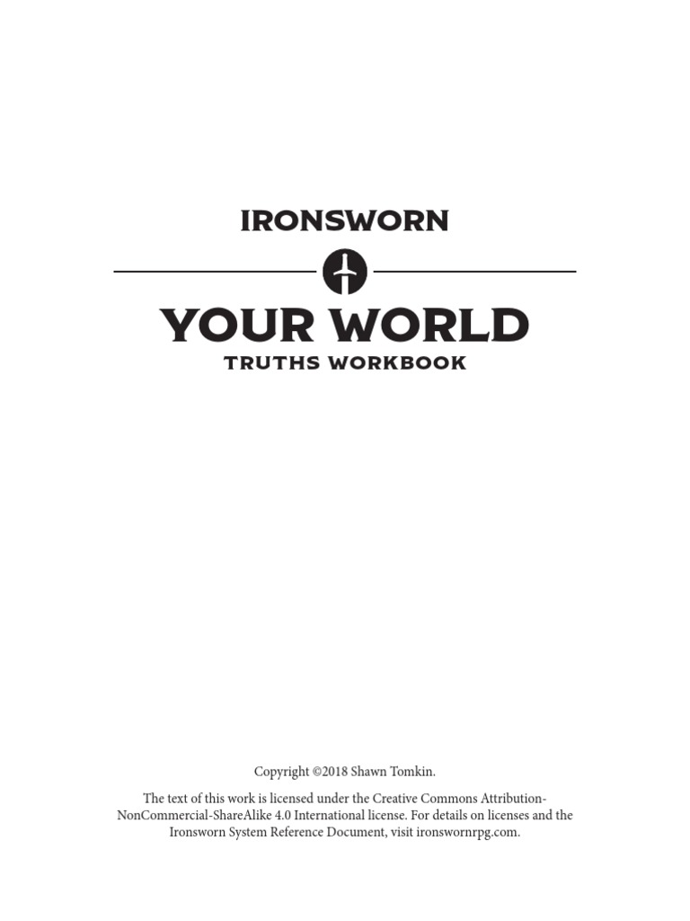 Ironsworn World Workbook (18692385) Download Free PDF God
