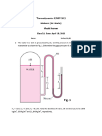 Thermodynamics - 1 Midterm Solution