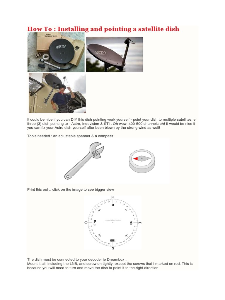 Dish Installation PDF Electrical Engineering Broadcast Engineering