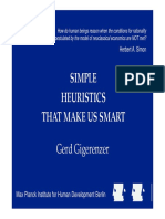 Simple Heuristics That Make Us Smart: Gerd Gigerenzer