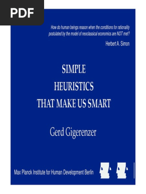 Simple Heuristics for Smart Decisions | PDF | Heuristic