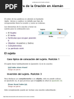 Estructura de La Oración en Alemán