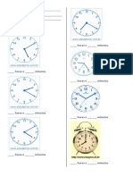 Fevereiro Matematica Horas Relogio