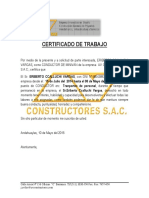 Certificado de Trabajo Const