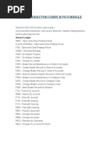 Latest Transaction Codes in Fico Module: General Ledger