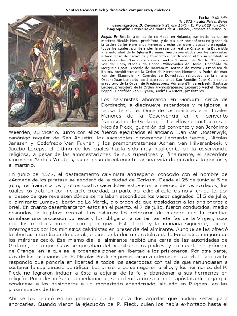 San Juan de Colonia y Compañeros | PDF | Iglesia Católica | anglicano