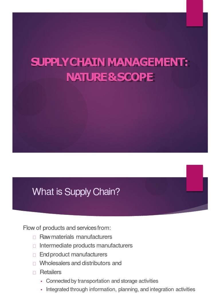 Nature Scope SCM 1 | PDF | Supply Chain | Market (Economics)