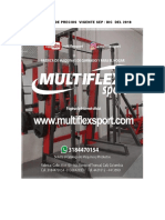 Multiflex Maquinaria Profesional Listado de Precios Septiembre A Diciembre 2018