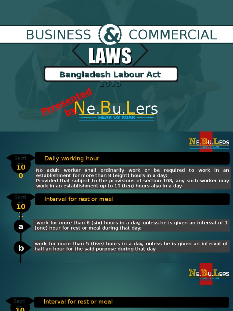 An Overview of Labor Laws in Bangladesh Daily Working Hours, Holidays