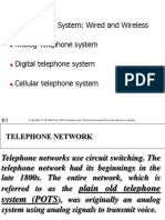 The Telephone System: Wired and Wireless Analog Telephone System Digital Telephone System Cellular Telephone System