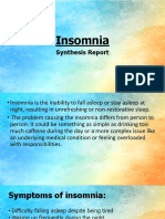 Insomnia: Synthesis Report