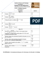 SRM Institute of Science and Technology Advanced Calculus & Complex Analysis Tutorial Sheet