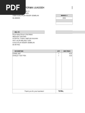 Billing Invoice