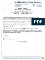 Regional District of Central Kootenay: Invitation To Tender CDCC - Creston Community Park RDCK Contract: 18CS-RF-CCDC-002