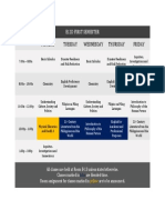 Monday Tuesday Wednesday Thursday Friday: E12D First Semester