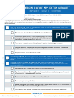 OMMA - Commercial Licence Checklist PDF
