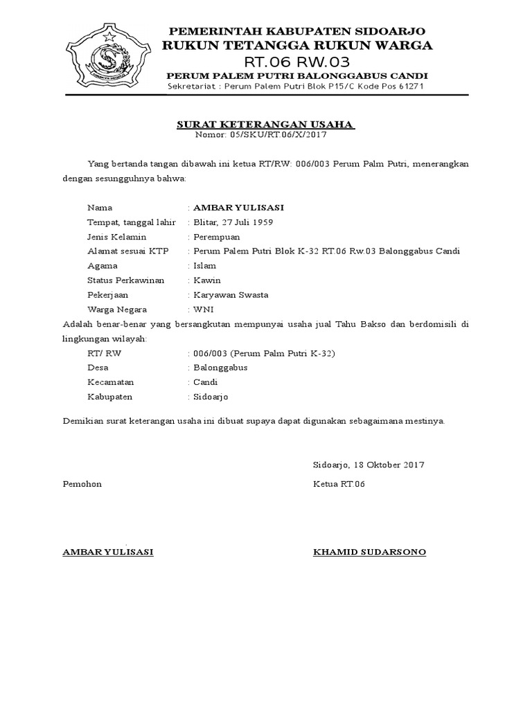 Surat Usaha Domisili Contoh Surat Keterangan Domisili Yayasan Folder Contoh Surat Contoh surat keterangan domisili tempat tinggal dari rt bagi warga pendatang yang belum memiliki ktp setempat sebaiknya memiliki surat keterangan domisili sementara dari rt.