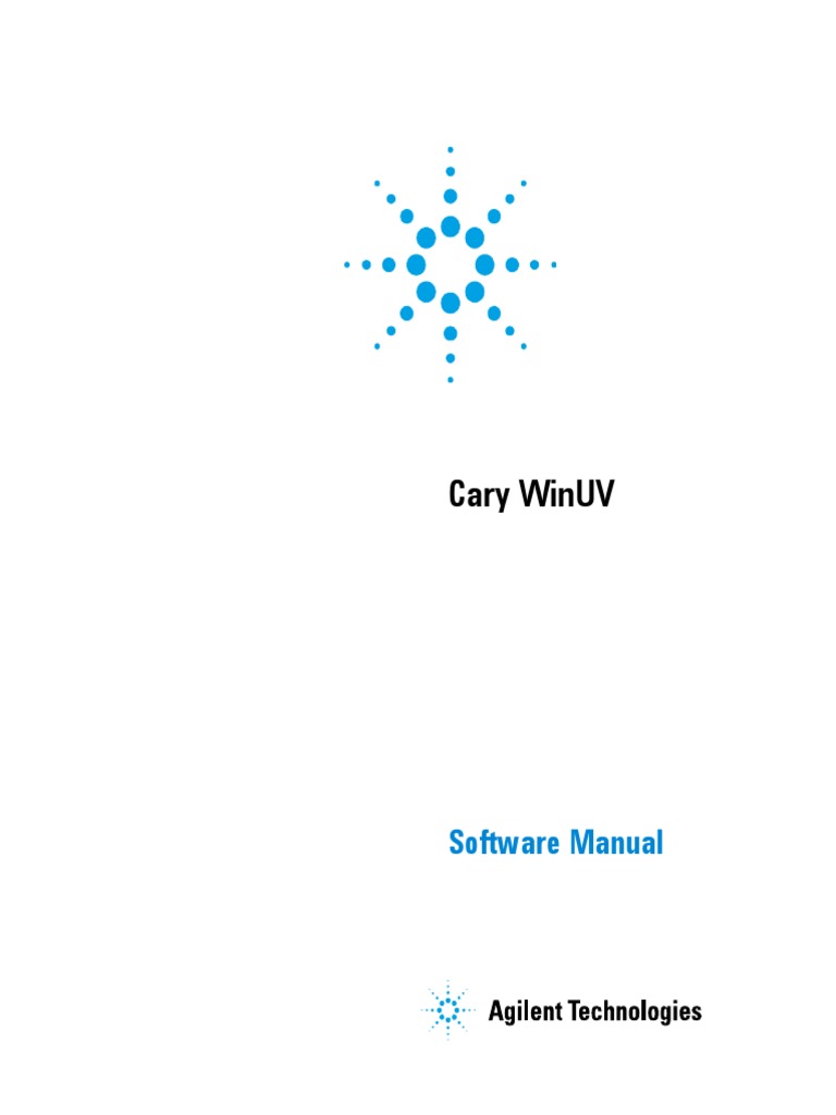 Cary Winuv Software Manual Download Free PDF Microsoft Windows