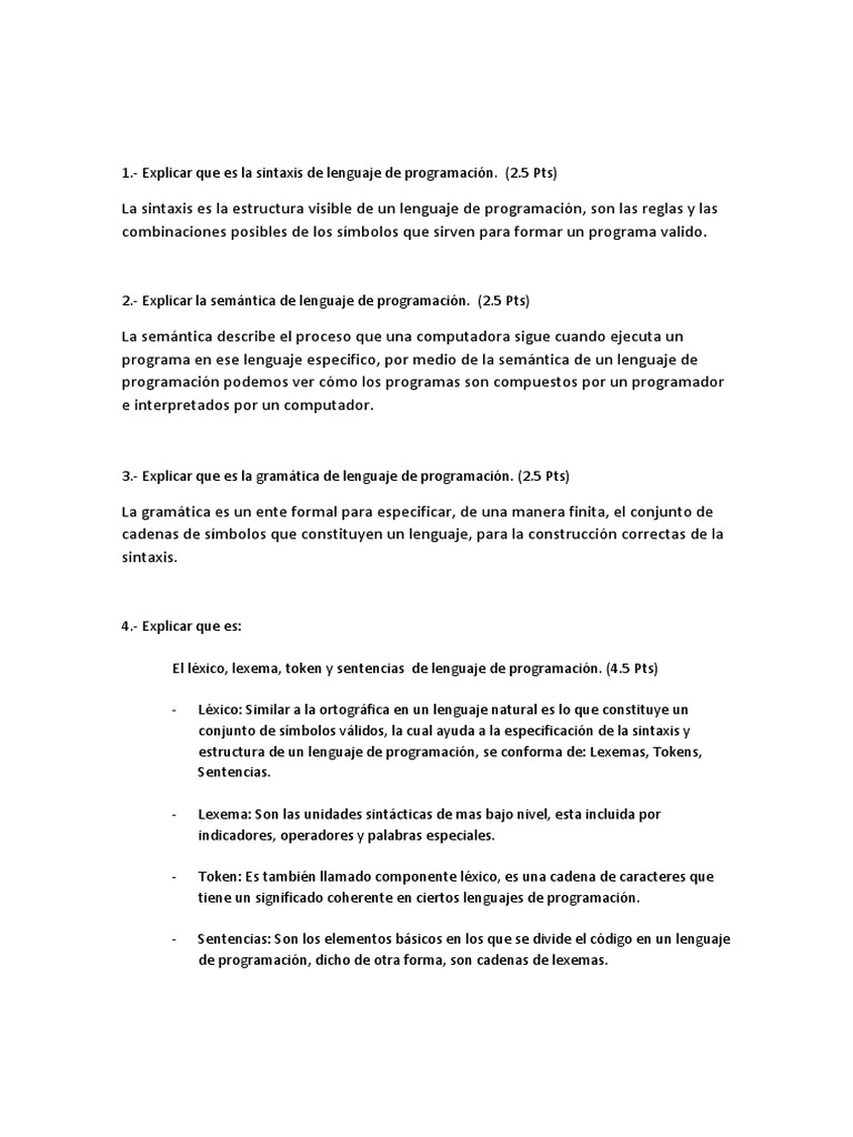 Tokens en Lenguajes de Programación | PDF | Lenguaje de programación ...