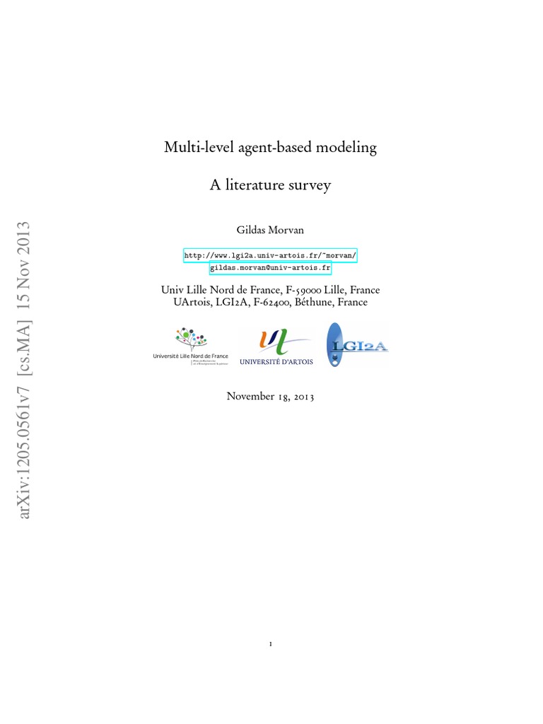 Multi Level Agent Based Modeling PDF Agent Based Model Computer