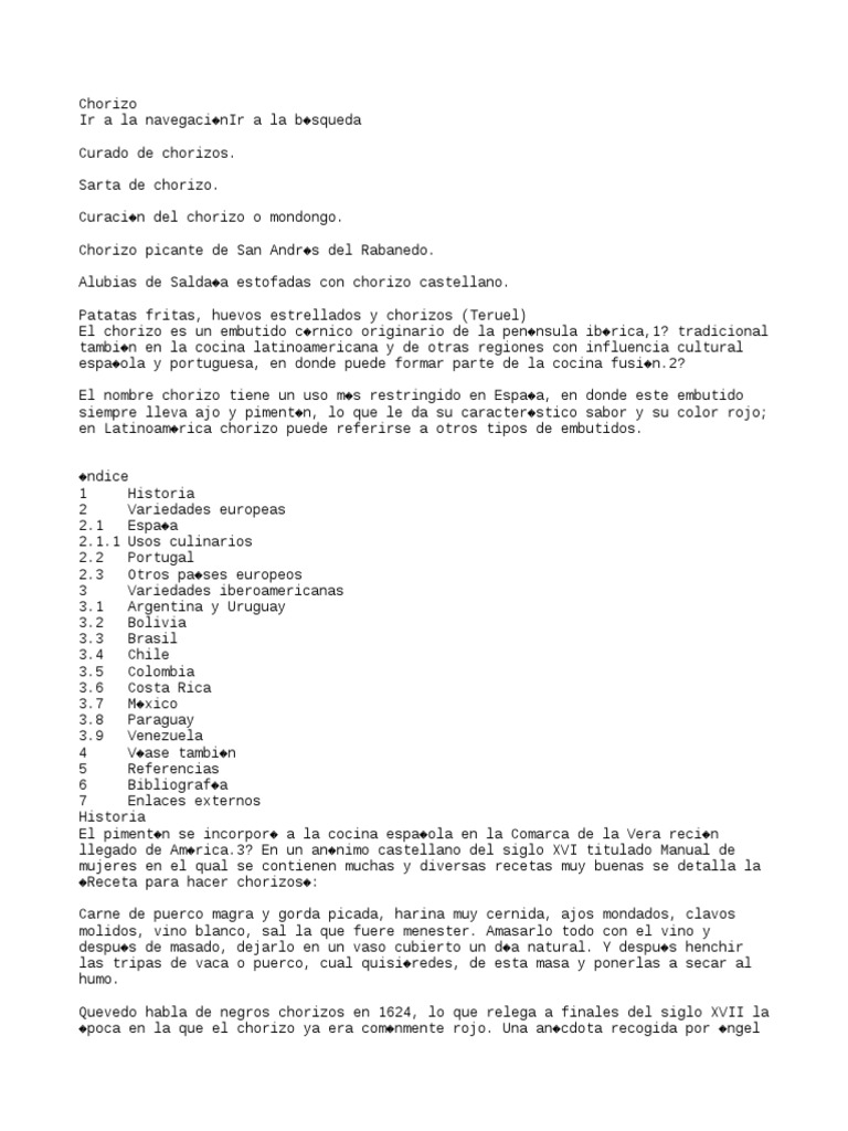 Chorizos Al Vino Blanco Receta Uruguaya Chorizo | PDF | Cocina | Cocina occidental