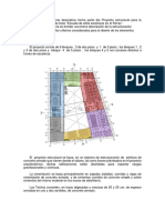 La Presente Memoria Descriptiva Forma Parte Del Proyecto Estructural para La Ejecución Del Proyecto de Tesis