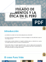 Rotulado de Alimentos y La Ética en El Peru