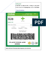 E-Boarding Pass for Flight from SUB to PKY on 12 July