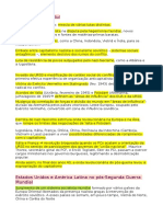 Anotações 1 - Segunda Guerra, Pós-Segunda Guerra e Capitalismo Dependente