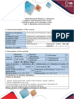 Activities Guide and Evaluation Rubric - Task 4 - Speaking Assignment Oral Production.