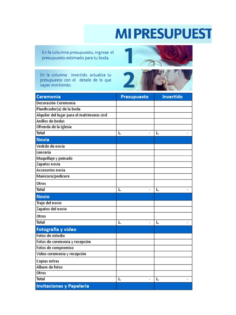 Presupuesto Boda | PDF | Eventos sociales | Eventos organizados, image size:768x1024