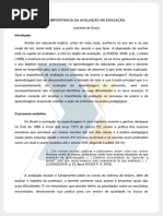 A Importância Da Avaliação