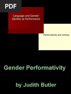 Gender Performativity Pdf Gender Gender Studies