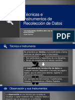 Técnicas e Instrumentos de Recolección de Datos