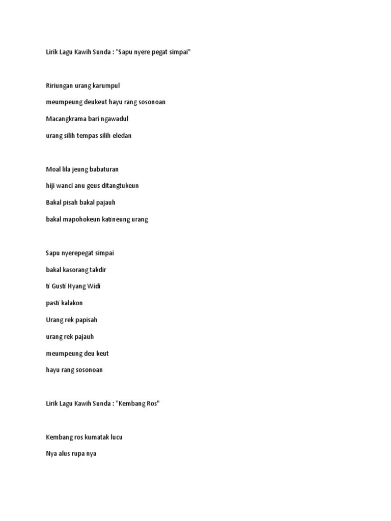 Lirik Lagu Kawih Doc