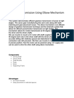 Gearless Transmission Using Elbow Mechanism: Components