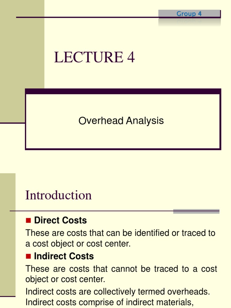 Overhead Cost Analysis Guide | PDF | Cost | Expense