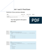 Examen Final Ingles III Activity 6 Unit 1 and 2 Final Exam