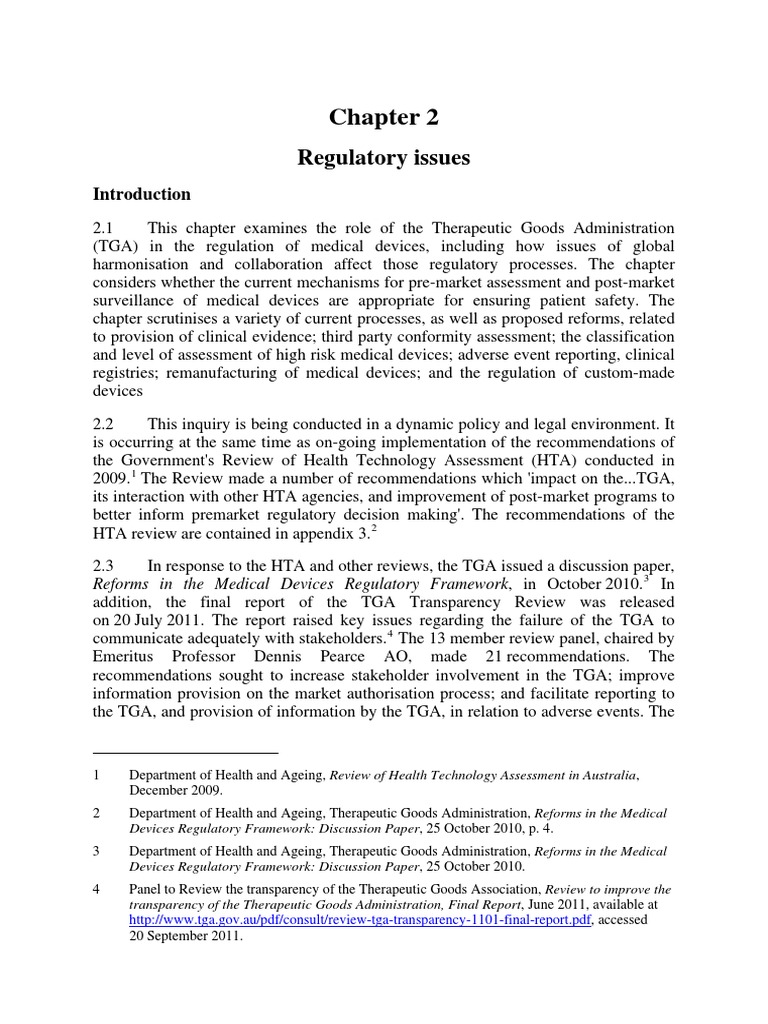 The Regulatory Standards For The Approval of Medical Devices in Australia PDF Medical Device