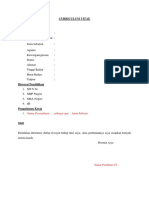 Contoh Curicullum Vitae Atau Daftar Riwayat Hidup (SFILE