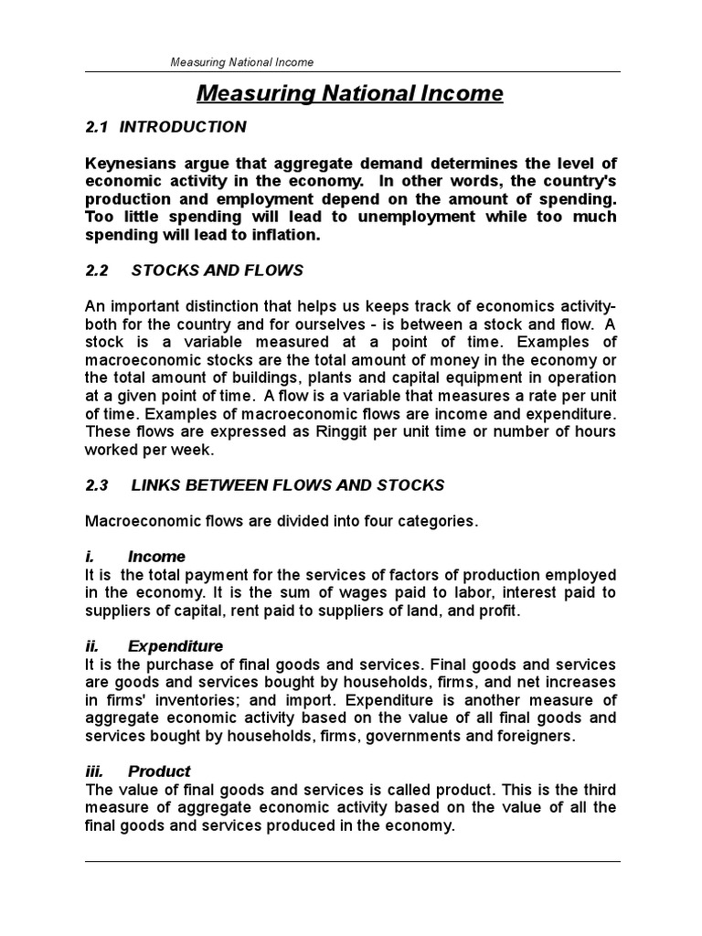 Measuring National Income | PDF | Gross Domestic Product | Measures Of ...