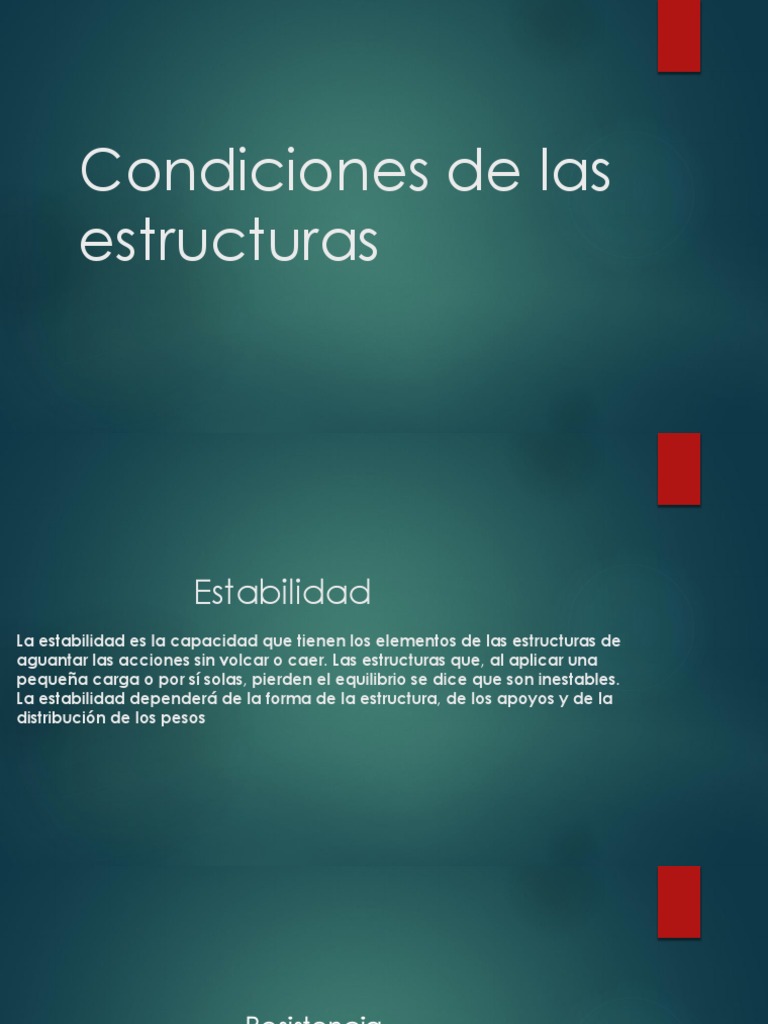 Condiciones Estructurales y Estabilidad | PDF